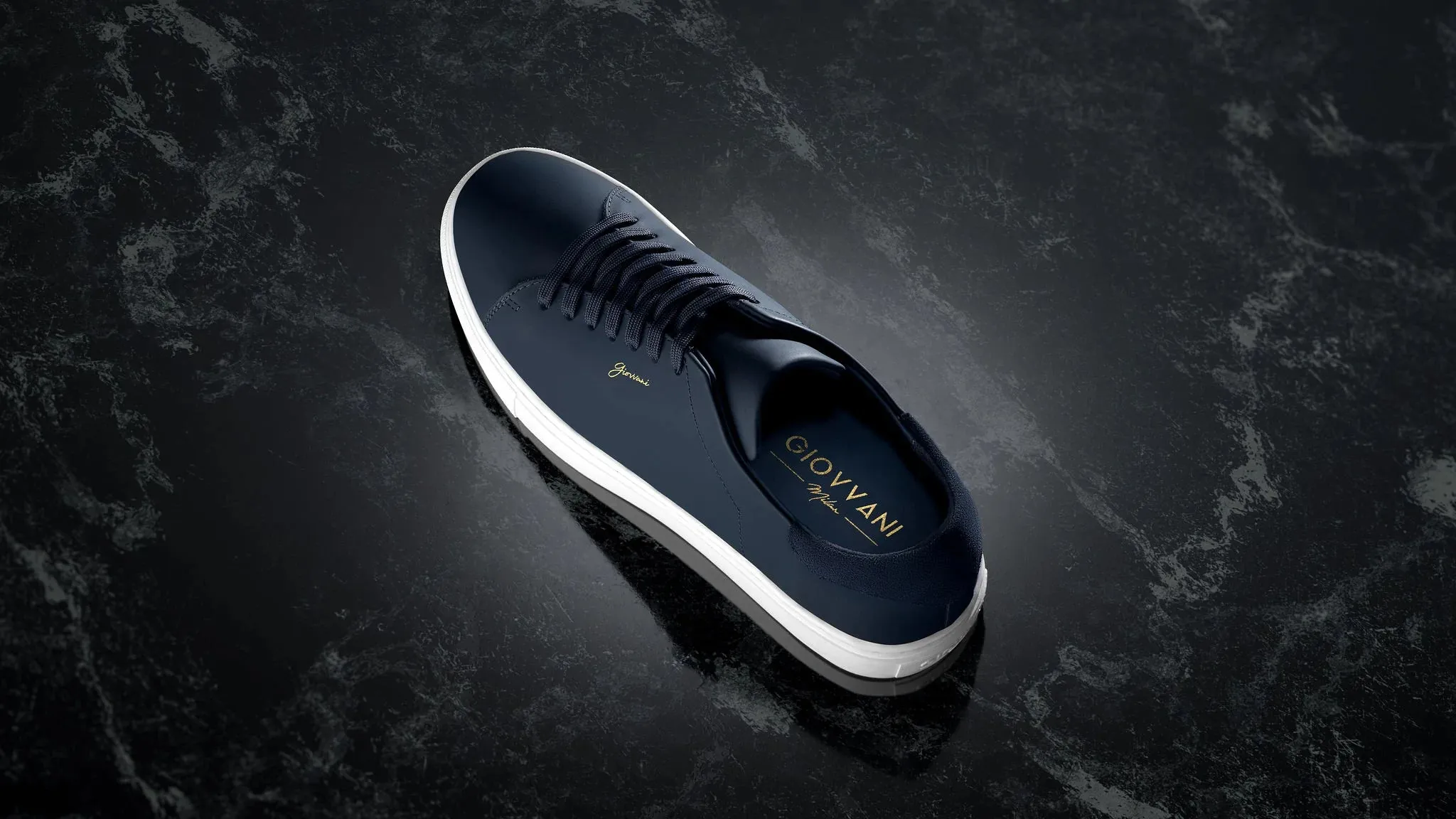 The Lorenzo - Blue Leather / White Sole - Womens