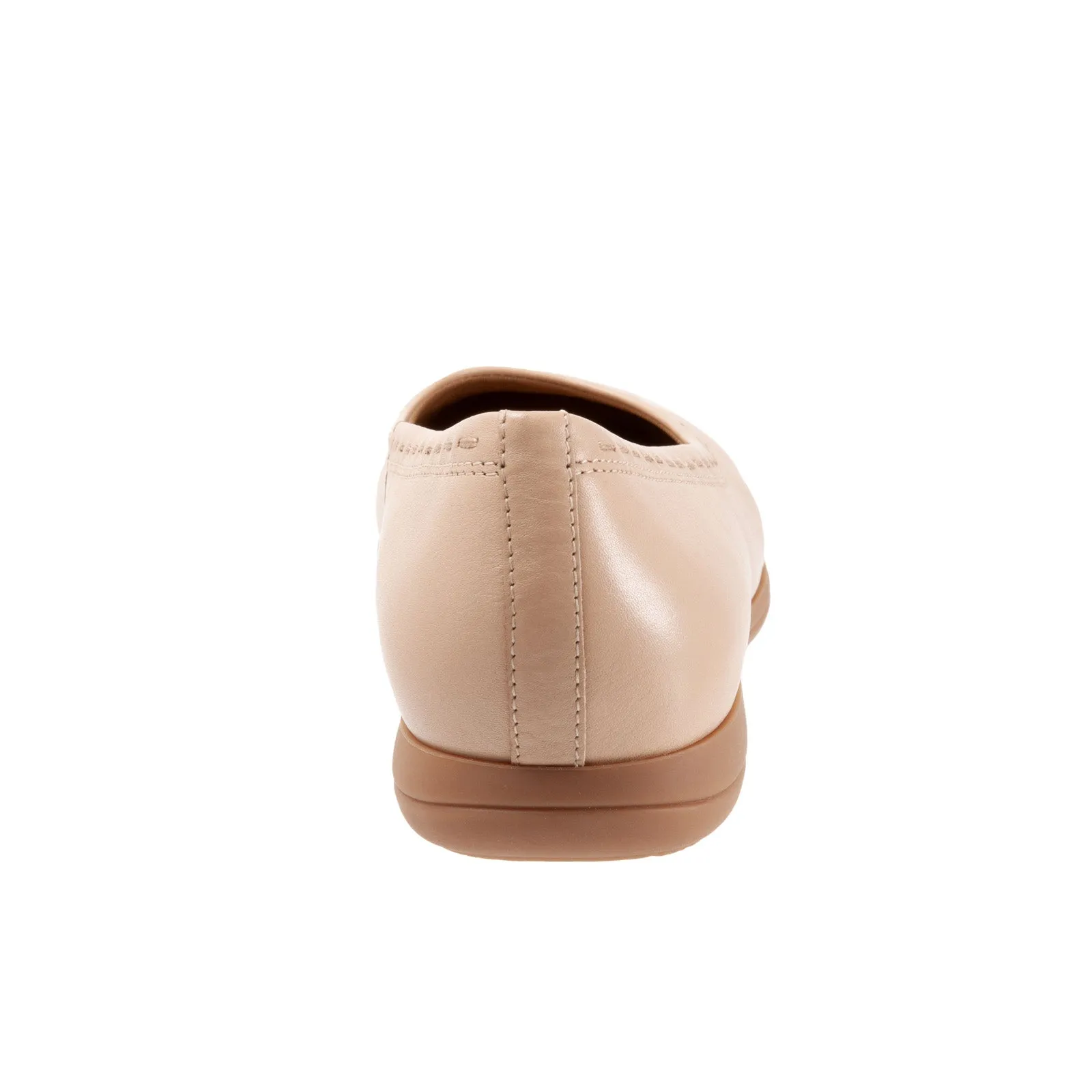 Trotters Dixie T2217-130 Womens Beige Narrow Leather Ballet Flats Shoes