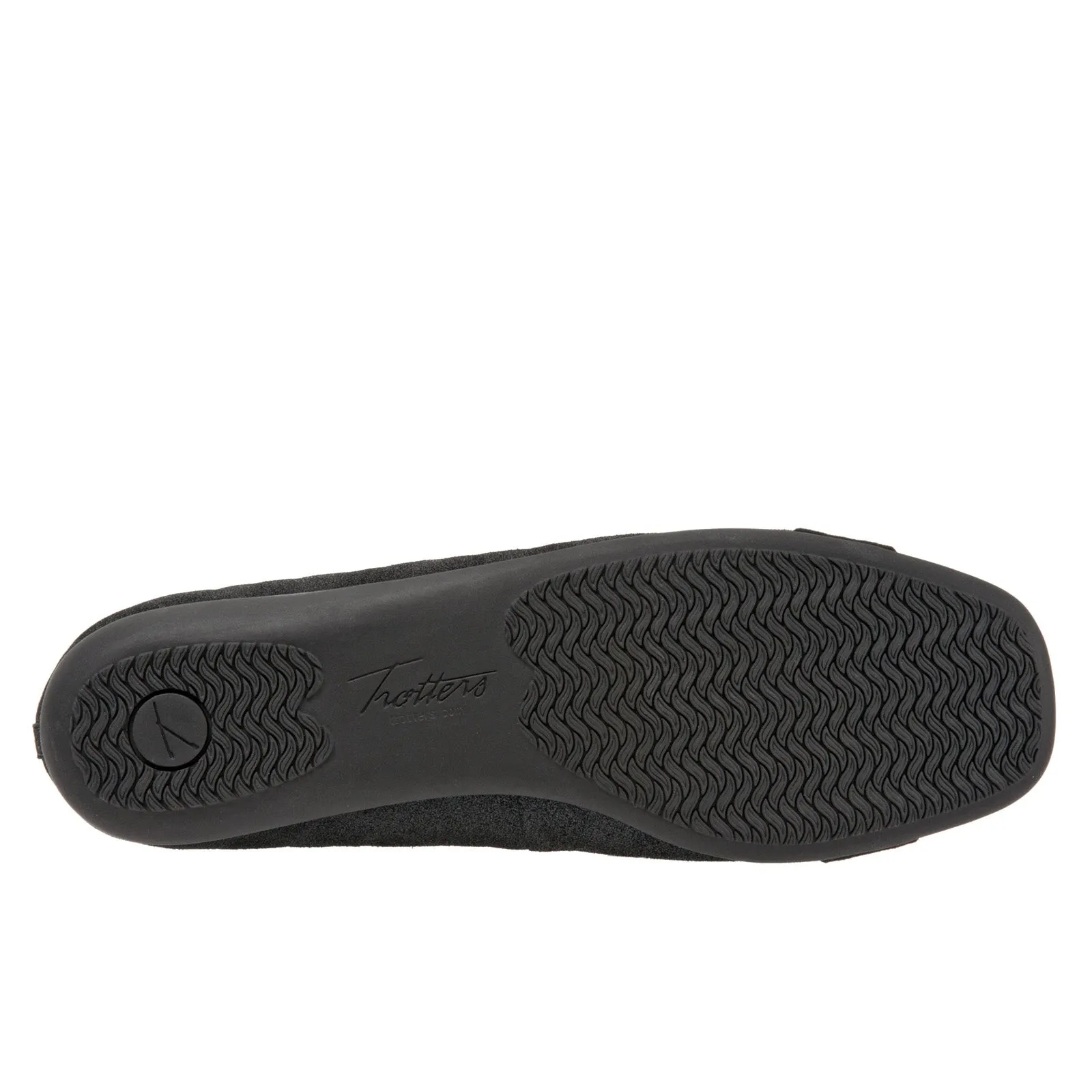 Trotters Sizzle Sign T1251-015 Womens Black Leather Ballet Flats Shoes