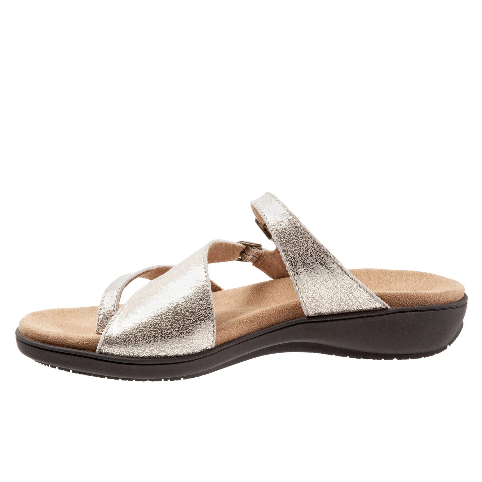 Trotters Vianna T1919-222 Womens Gold Leather Ballet Flats Shoes