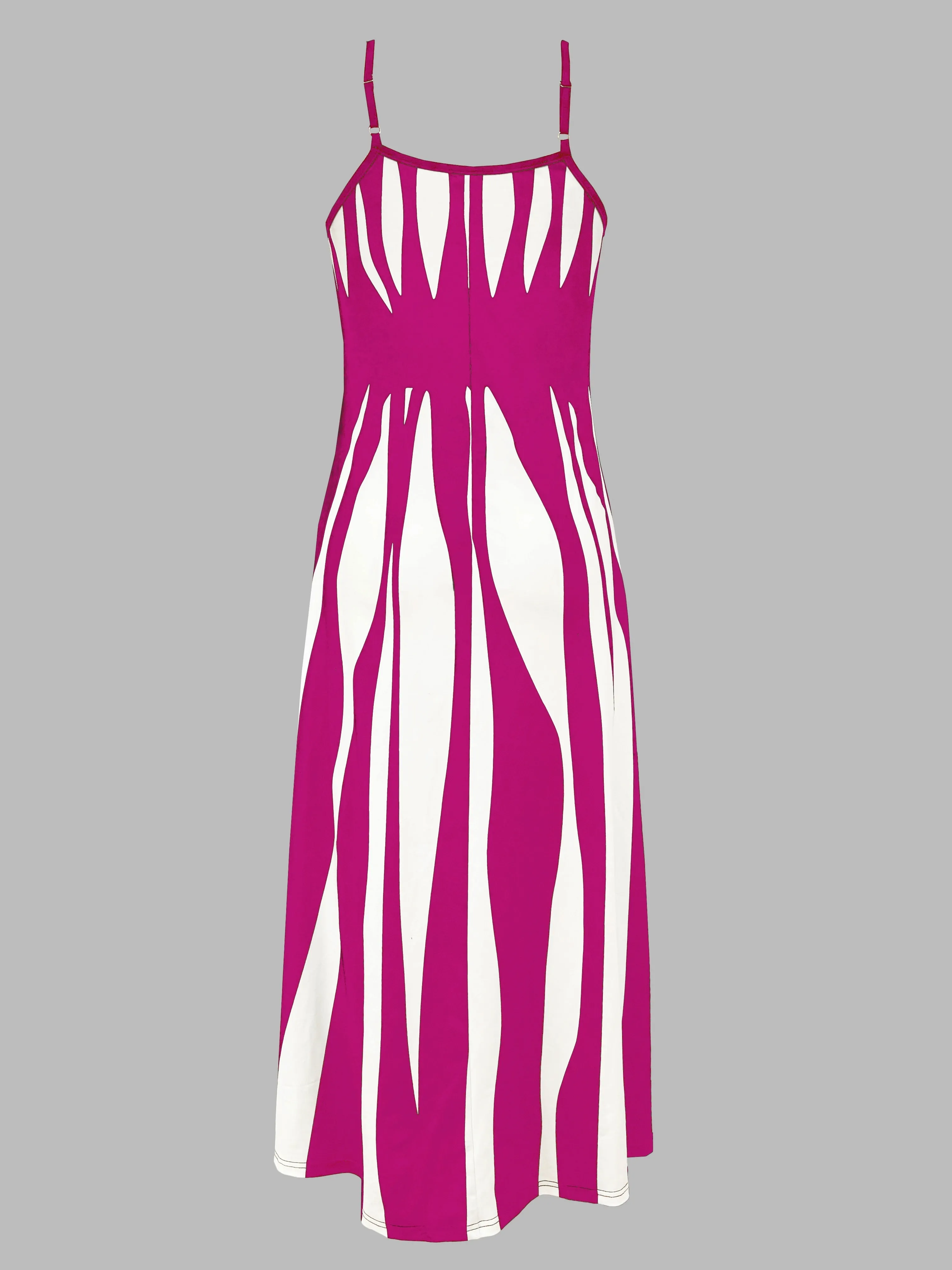 Verano - Striped Spaghetti Strap Dress
