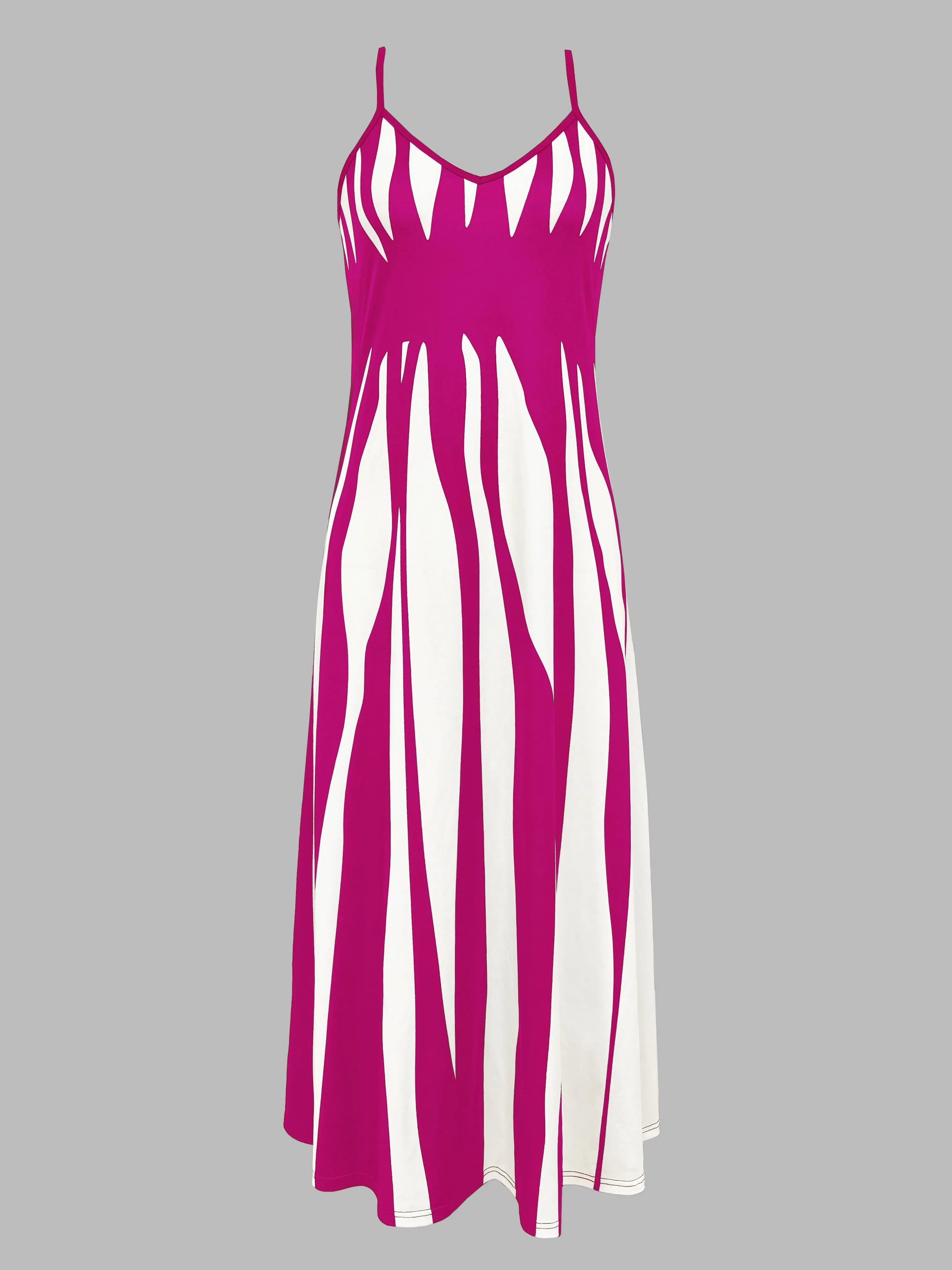Verano - Striped Spaghetti Strap Dress