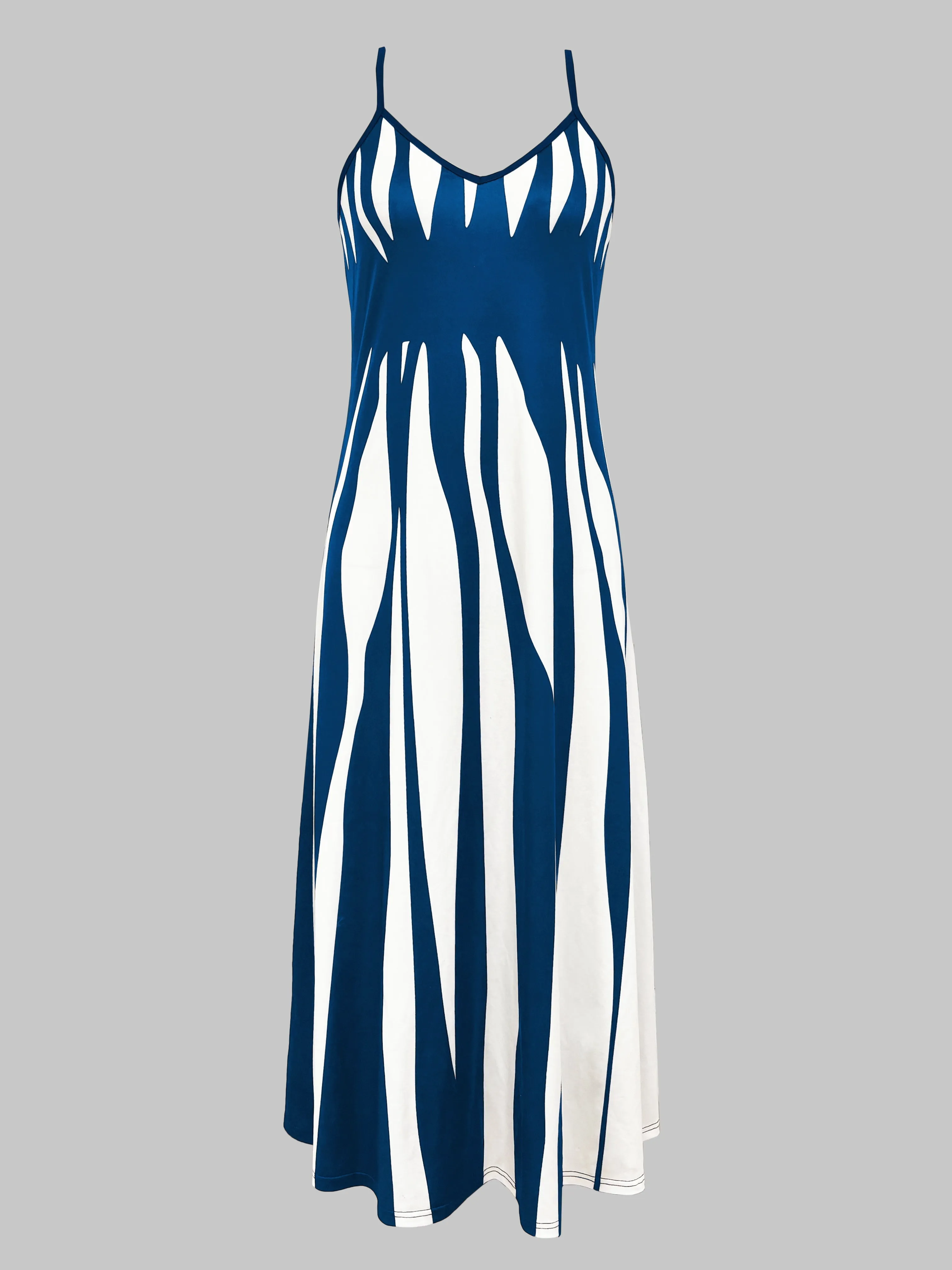 Verano - Striped Spaghetti Strap Dress