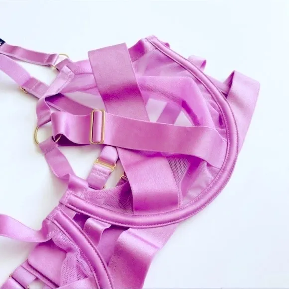 Victoria's Secret lilac strappy harness bra