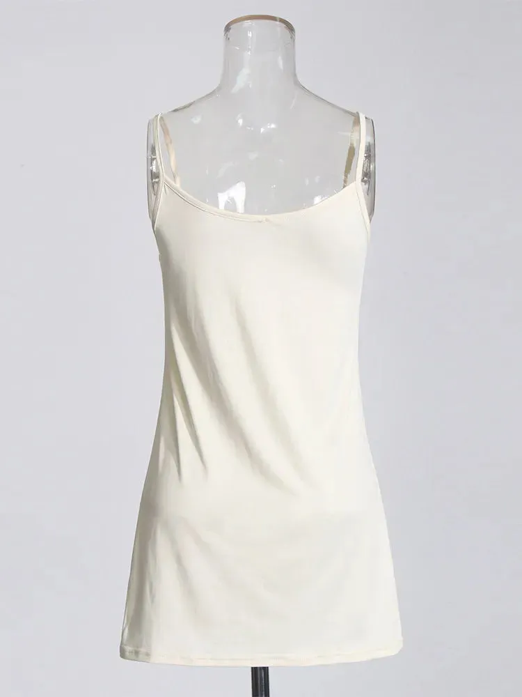Women Round Neck Sleeveless Lace Up Mesh Elegant Casual Dress