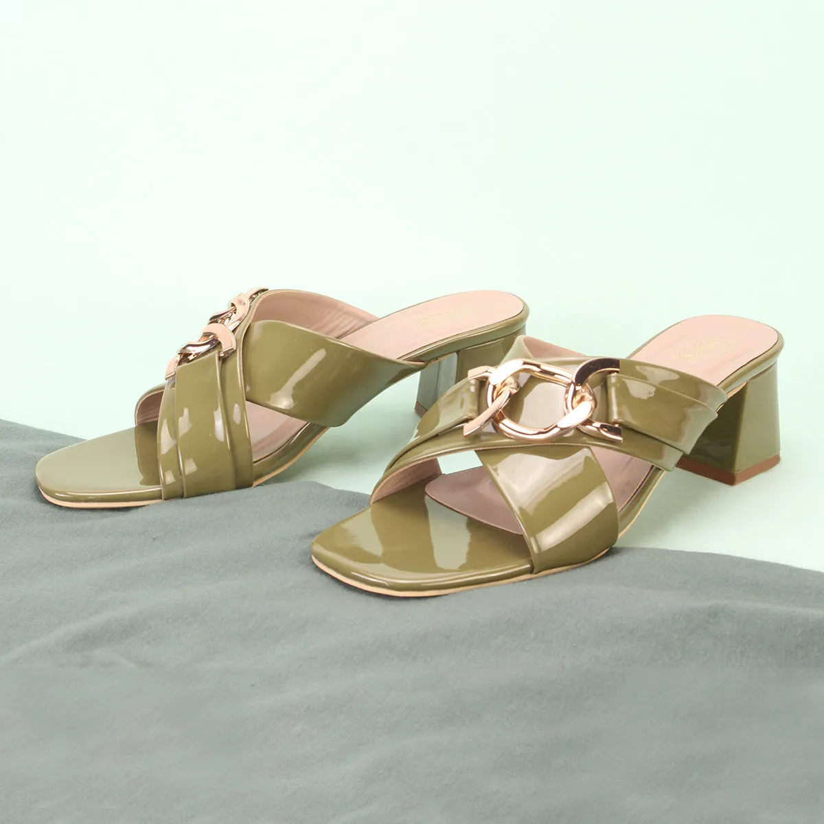 Womens "LINNLY" Block Heeled Sandals