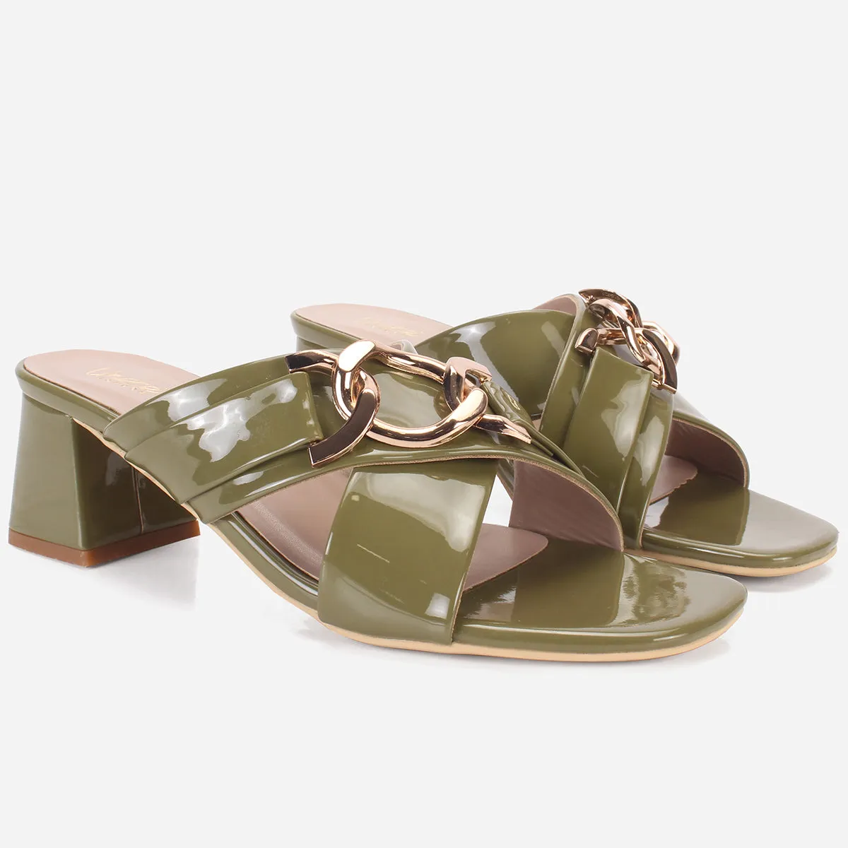 Womens "LINNLY" Block Heeled Sandals