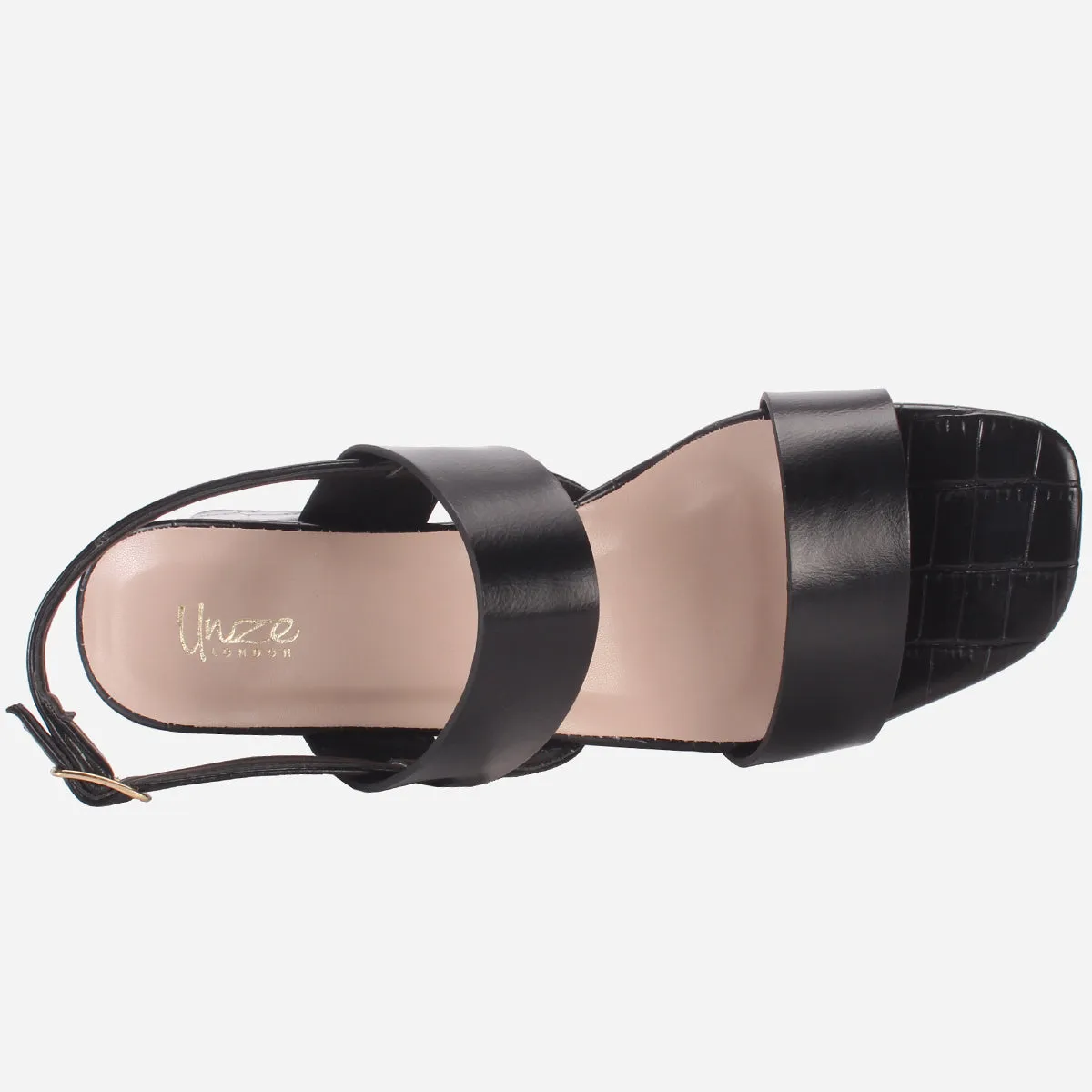Women's "MOIERA" Block Heeled Open Toe Sandals