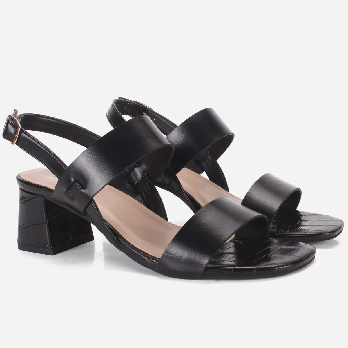 Women's "MOIERA" Block Heeled Open Toe Sandals