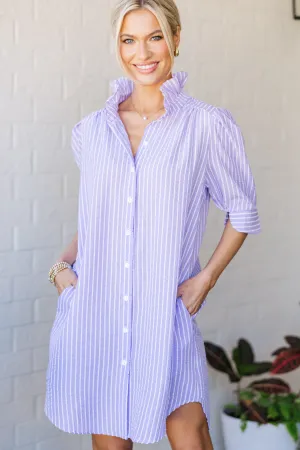 Your Way Lavender Seersucker Dress