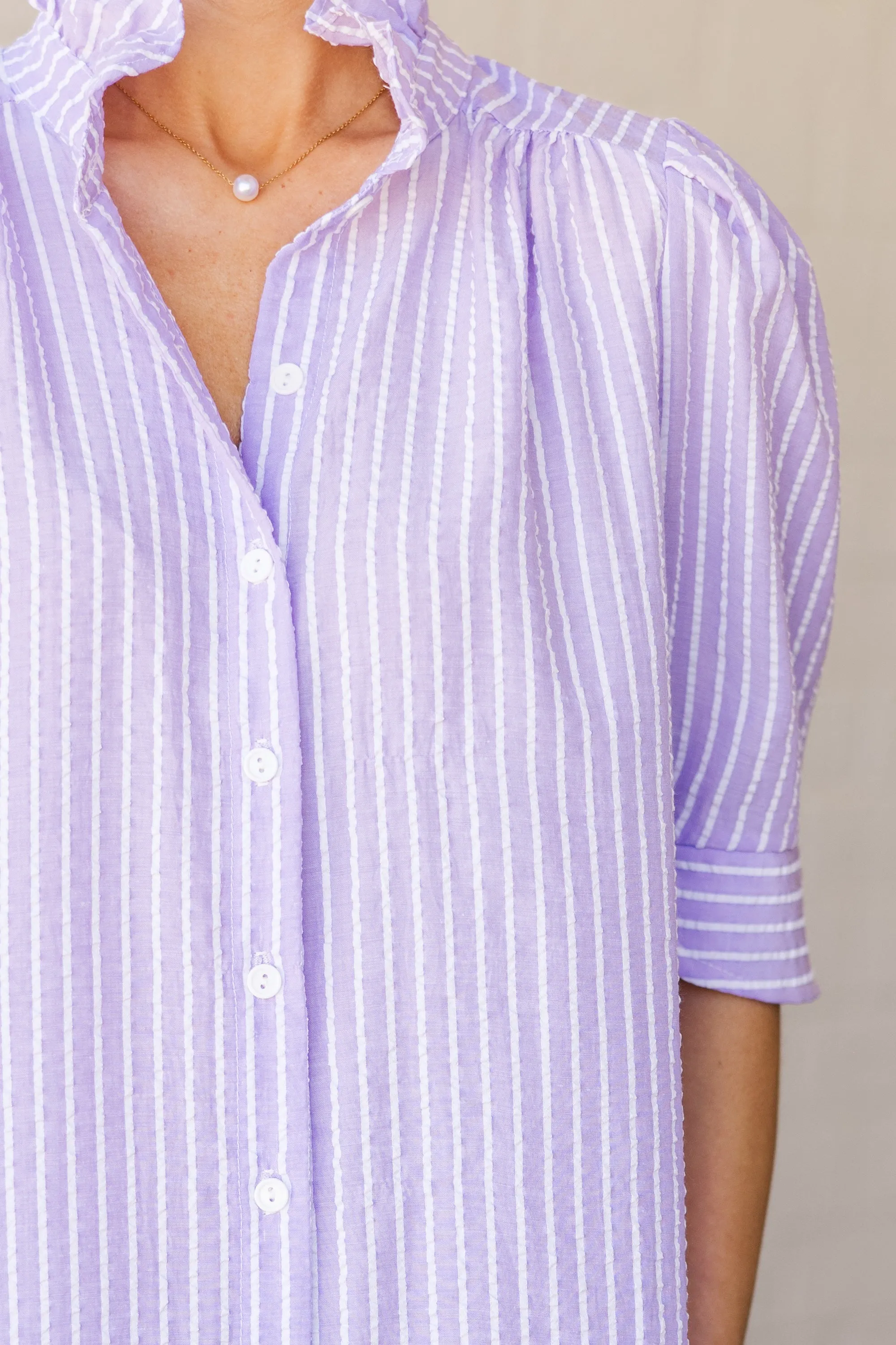 Your Way Lavender Seersucker Dress
