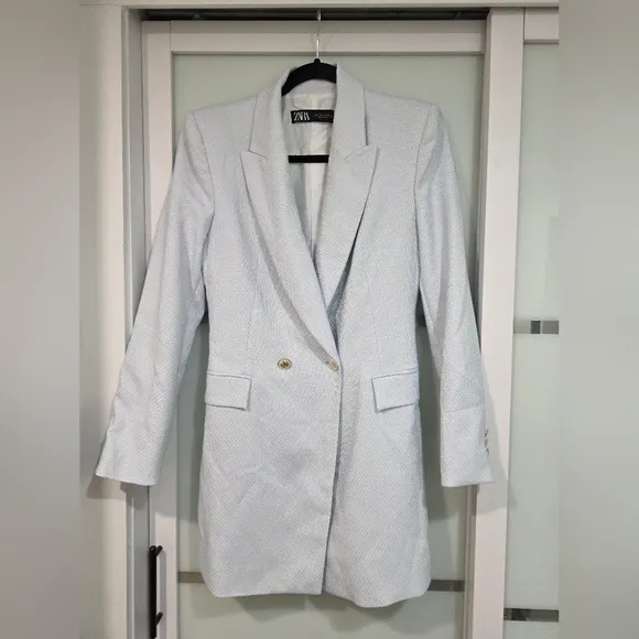 Zara Elegant Women's Light Blue Blazer