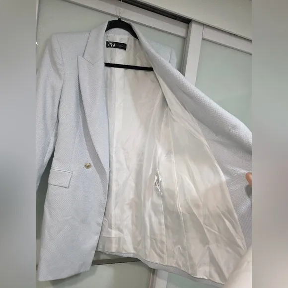 Zara Elegant Women's Light Blue Blazer