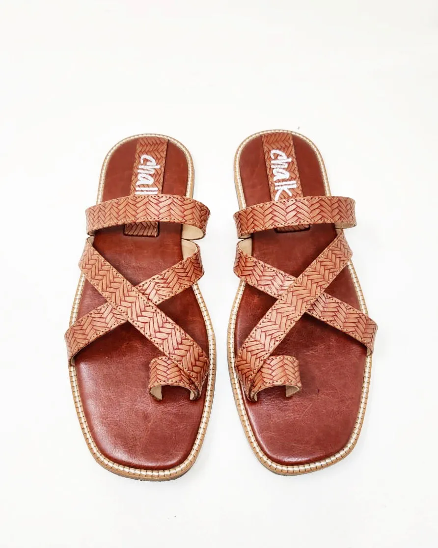 Zeus Tan Sandals